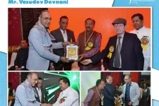 Honoured by Education Minister of Rajasthan Mr. Vasudev Devnani Ji